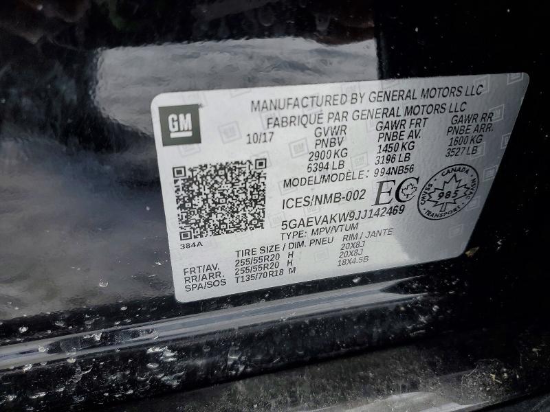 Aukcja sprzedaży 2018 Buick Enclave, vin: 5GAEVAKW9JJ142469, numer aukcji: 78514795