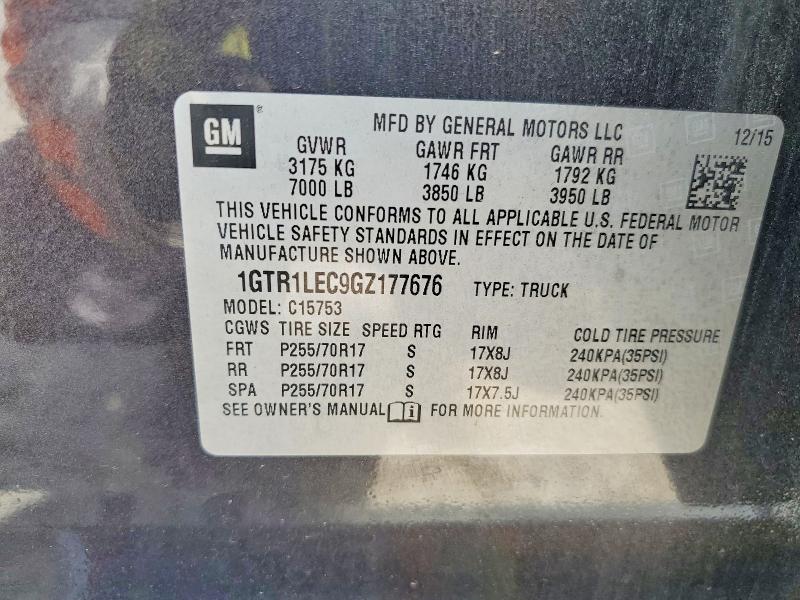 Продаж на аукціоні авто 2016 Gmc Sierra, vin: 1GTR1LEC9GZ177676, номер лоту: 79113275