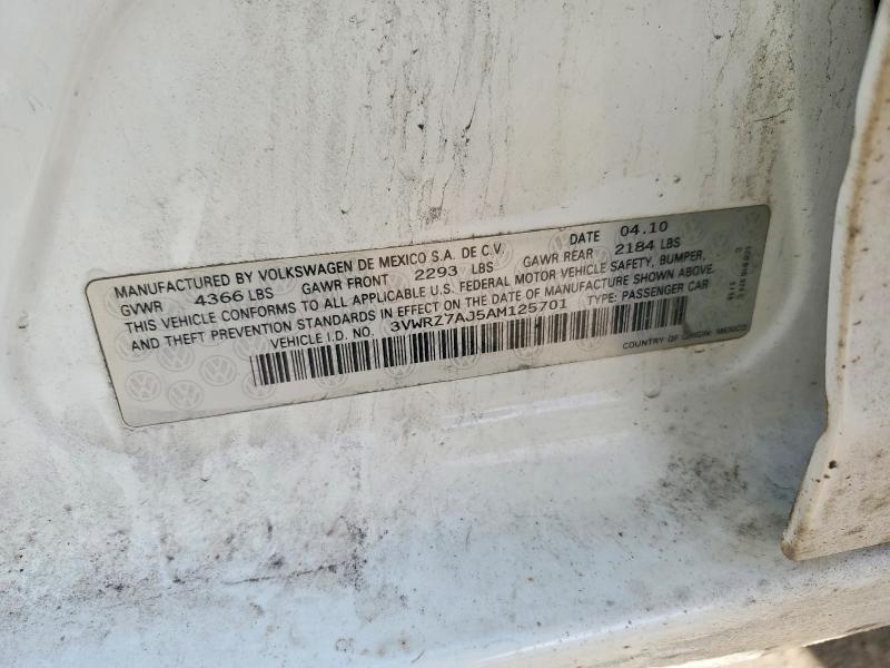 Продаж на аукціоні авто 2010 Volkswagen Jetta, vin: 3VWRZ7AJ5AM125701, номер лоту: 79273665