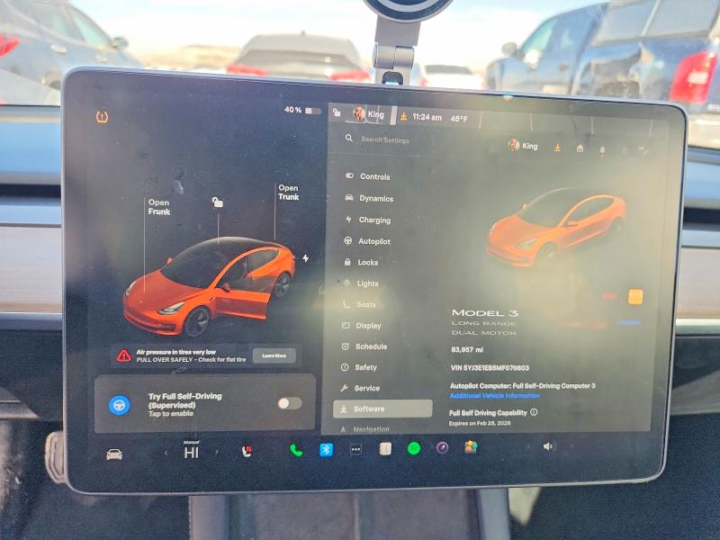 Aukcja sprzedaży 2021 Tesla Model 3, vin: 5YJ3E1EB5MF079803, numer aukcji: 75886875