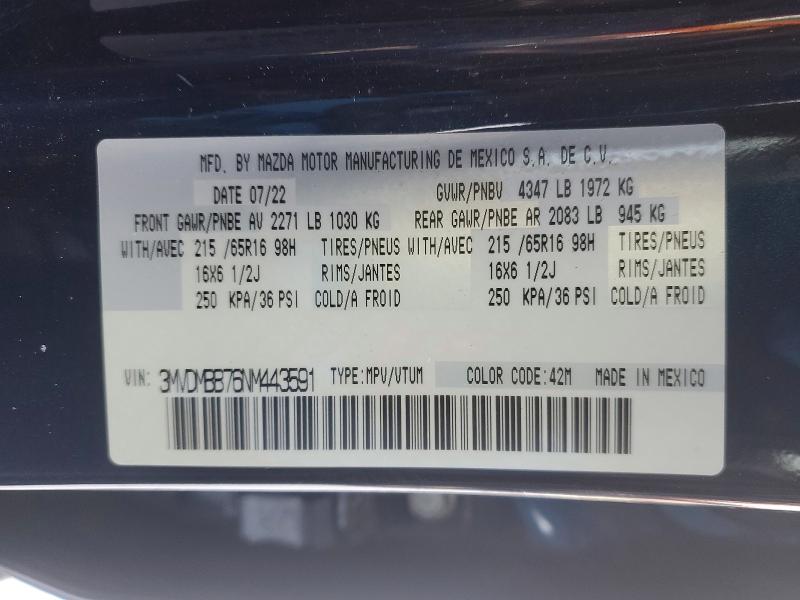 Продаж на аукціоні авто 2022 Mazda Cx-30, vin: 3MVDMBB76NM443591, номер лоту: 75838155