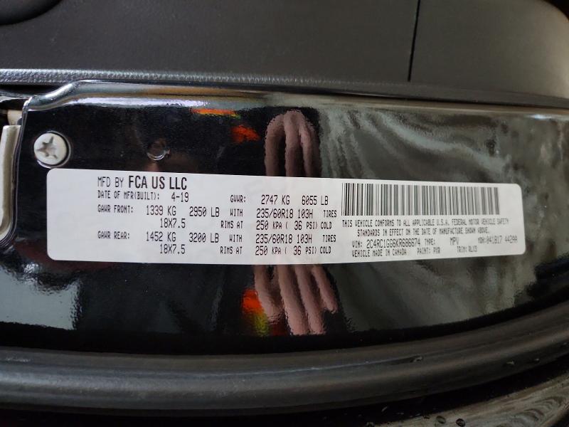 78496465 :رقم المزاد ، 2C4RC1GG6KR686674 vin ، 2019 Chrysler Pacifica مزاد بيع