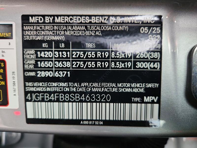 2025 Mercedes-benz Gle 350 4m მანქანა იყიდება აუქციონზე, vin: 4JGFB4FB8SB463320, აუქციონის ნომერი: 77036055