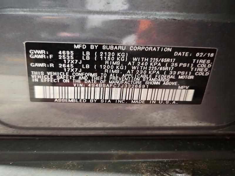78425395 :رقم المزاد ، 4S4BSAFC7J3326691 vin ، 2018 Subaru Outback مزاد بيع