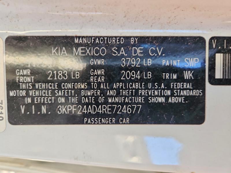Продаж на аукціоні авто 2024 Kia Forte, vin: 3KPF24AD4RE724677, номер лоту: 75983765