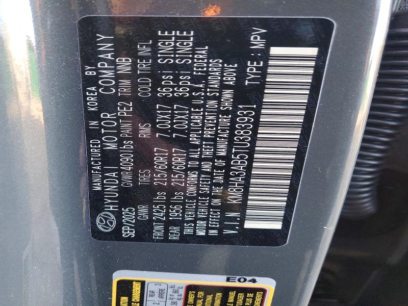 Продаж на аукціоні авто 2026 Hyundai Kona, vin: KM8HA3AB5TU383931, номер лоту: 79182645