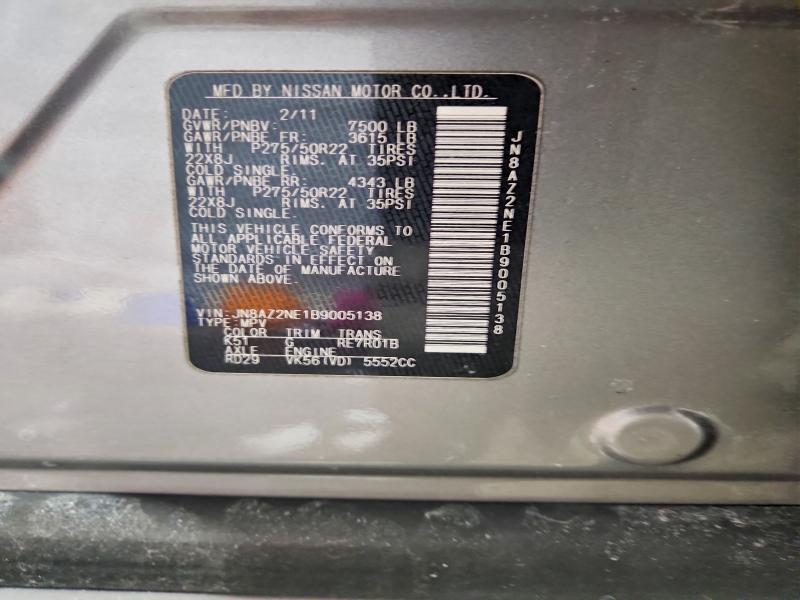 Продаж на аукціоні авто 2011 Infiniti Qx56, vin: JN8AZ2NE1B9005138, номер лоту: 78622675