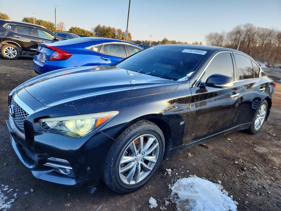 77614845 :رقم المزاد ، JN1BV7AR1EM683409 vin ، 2014 Infiniti Q50 Base مزاد بيع
