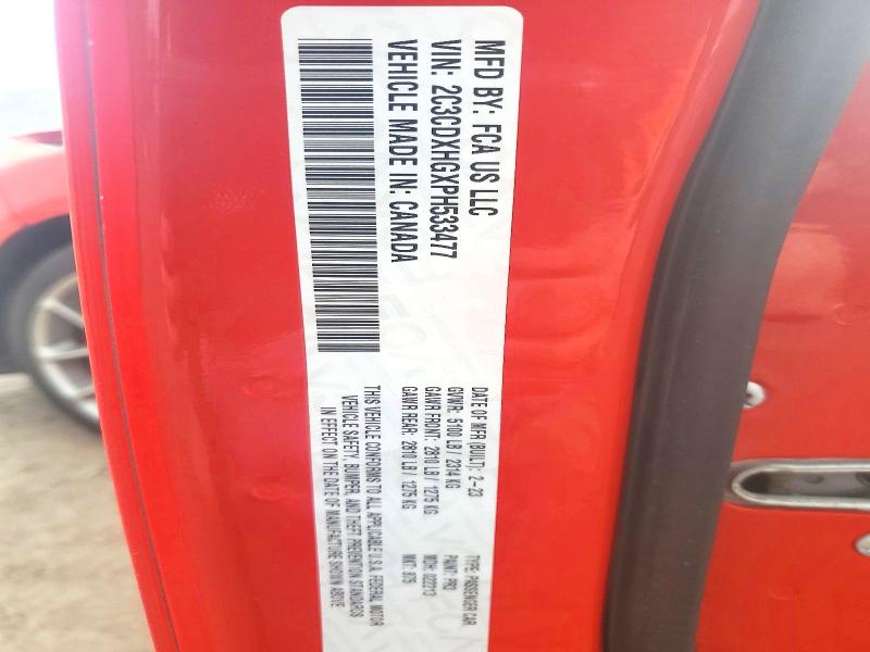 Продажа на аукционе авто 2023 Dodge Charger, vin: 2C3CDXHGXPH533477, номер лота: 75486845