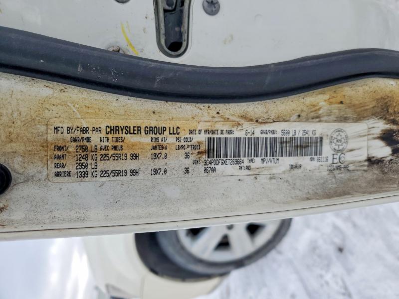 2014 Dodge Journey მანქანა იყიდება აუქციონზე, vin: 3C4PDDFGXET269664, აუქციონის ნომერი: 77938465