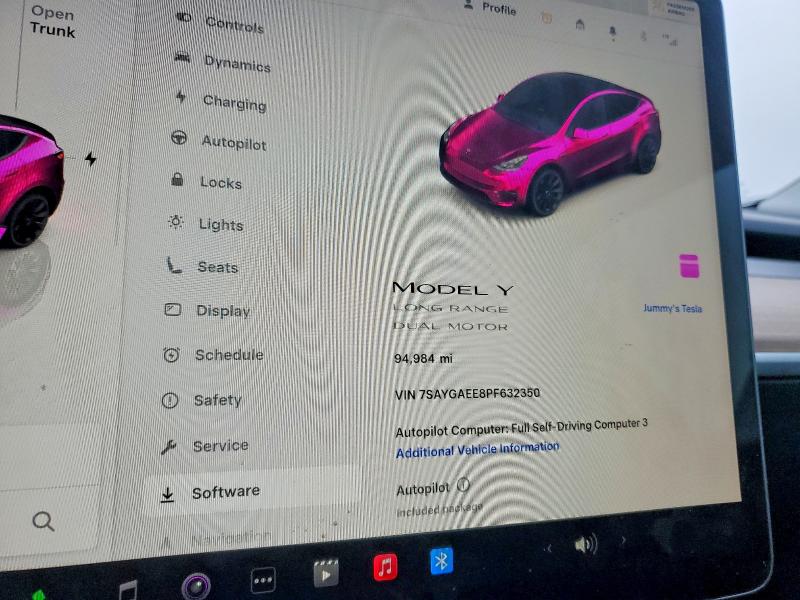 76167915 :رقم المزاد ، 7SAYGAEE8PF632350 vin ، 2023 Tesla Model Y مزاد بيع