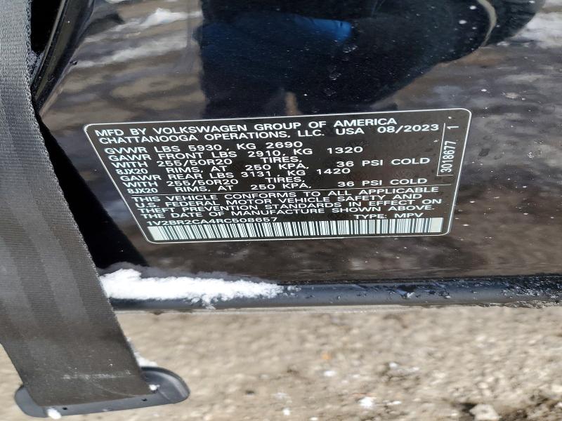 75377995 :رقم المزاد ، 1V2BR2CA4RC508657 vin ، 2024 Volkswagen Atlas مزاد بيع