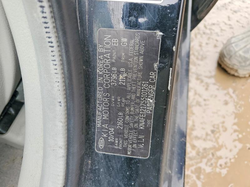 77957145 :رقم المزاد ، KNAFE121755101261 vin ، 2005 Kia Spectra مزاد بيع