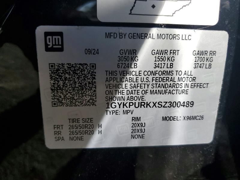 2025 Cadillac Lyriq მანქანა იყიდება აუქციონზე, vin: 1GYKPURKXSZ300489, აუქციონის ნომერი: 75658415