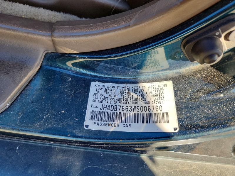 Продаж на аукціоні авто 1998 Acura Integra, vin: JH4DB7663WS006760, номер лоту: 77812475