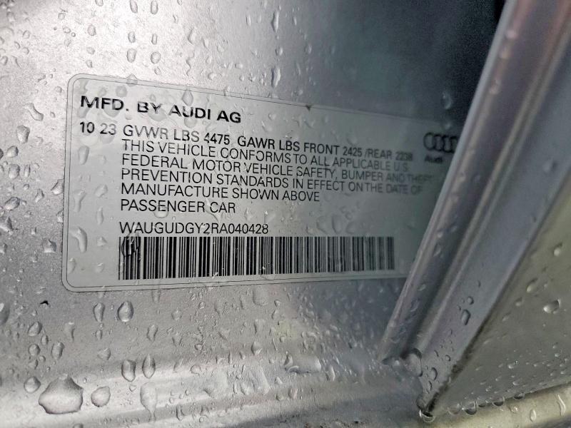 Aukcja sprzedaży 2024 Audi A3, vin: WAUGUDGY2RA040428, numer aukcji: 77111635