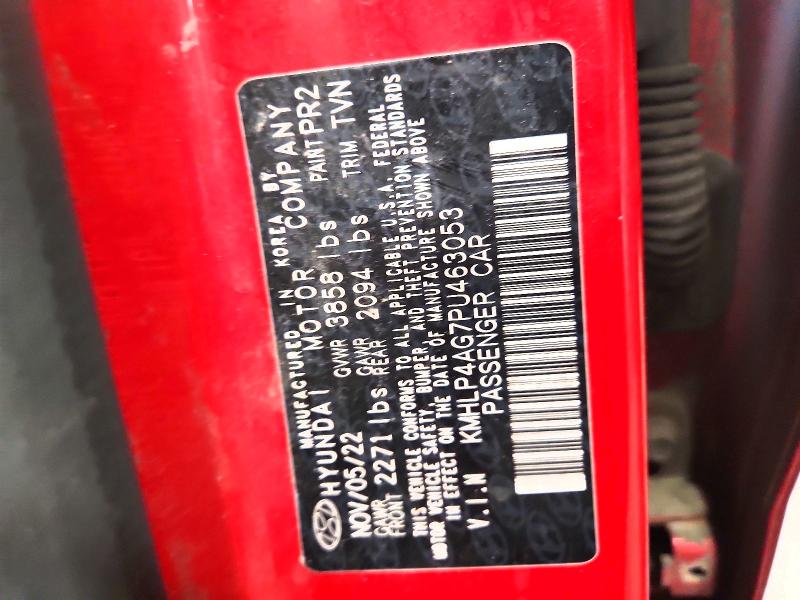 76721195 :رقم المزاد ، KMHLP4AG7PU463053 vin ، 2023 Hyundai Elantra مزاد بيع