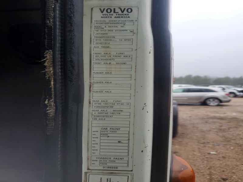 Aukcja sprzedaży 2008 Volvo Vhd, vin: 4V5KC9GF88N490670, numer aukcji: 93597595
