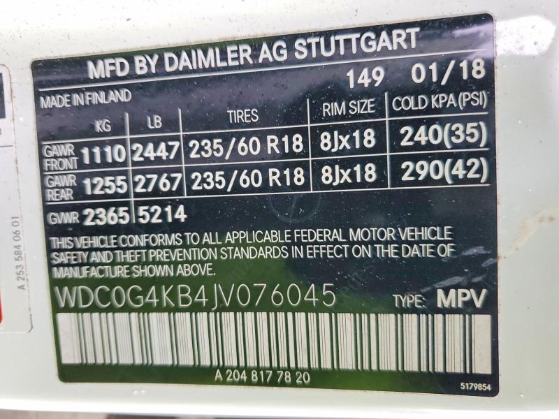 Продажа на аукционе авто 2018 Mercedes-benz Gls, vin: WDC0G4KB4JV076045, номер лота: 77666525