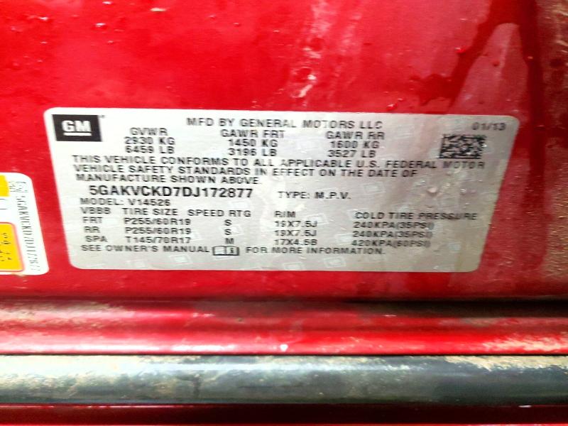Aukcja sprzedaży 2013 Buick Enclave, vin: 5GAKVCKD7DJ172877, numer aukcji: 77375975
