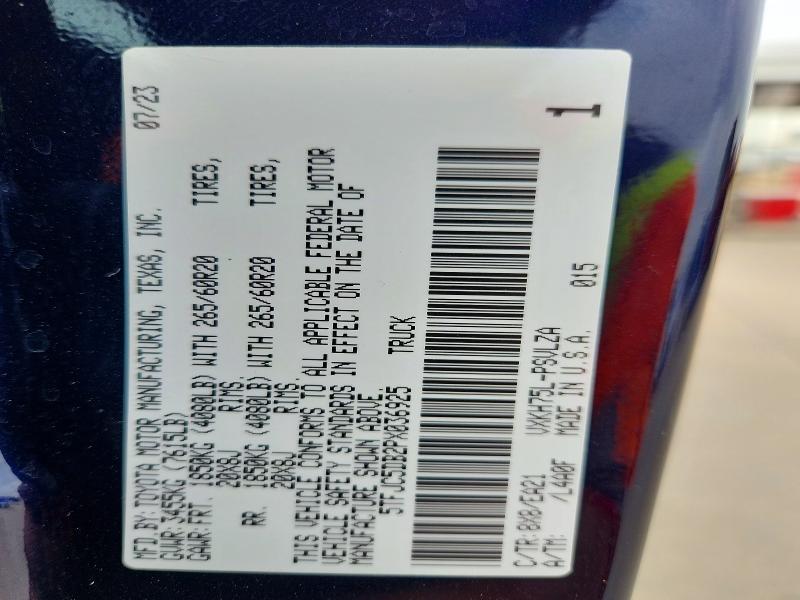 Aukcja sprzedaży 2023 Toyota Tundra, vin: 5TFJC5DB2PX036925, numer aukcji: 77723535
