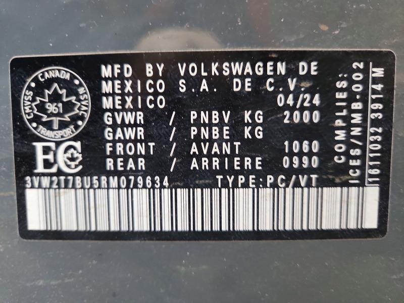 Aukcja sprzedaży 2024 Volkswagen Jetta, vin: 3VW2T7BU5RM079634, numer aukcji: 76667455