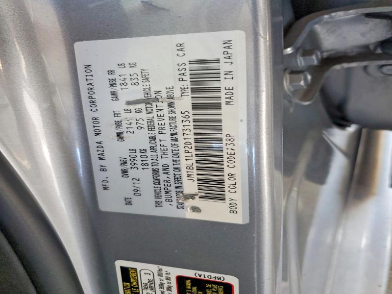 76284025 :رقم المزاد ، JM1BL1LP2D1731365 vin ، 2013 Mazda 3 مزاد بيع