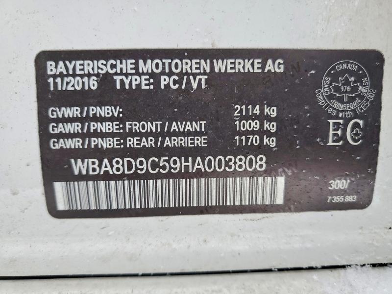 74074585 :رقم المزاد ، WBA8D9C59HA003808 vin ، 2017 Bmw 330 مزاد بيع