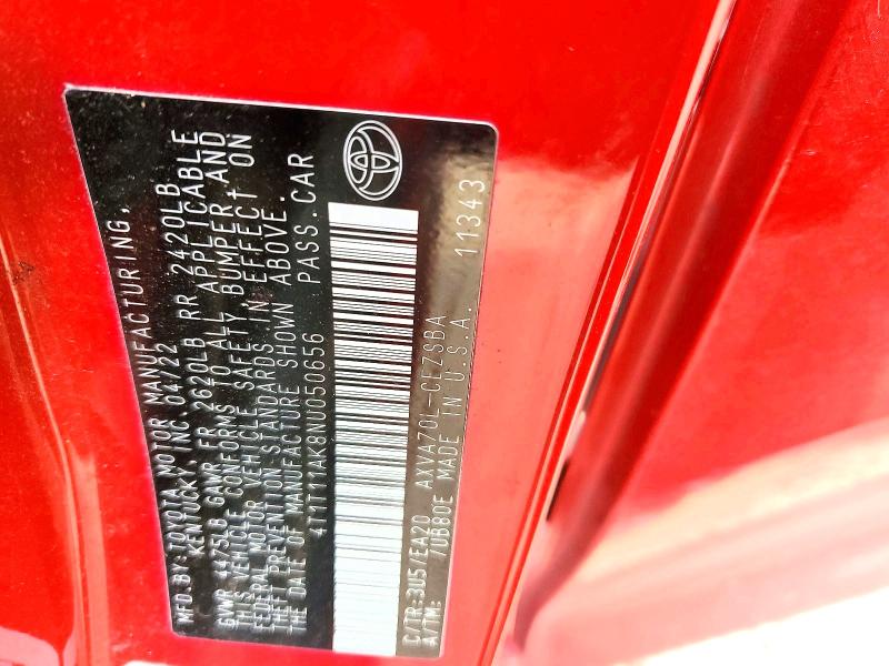 Продаж на аукціоні авто 2022 Toyota Camry, vin: 4T1T11AK8NU050656, номер лоту: 78329005