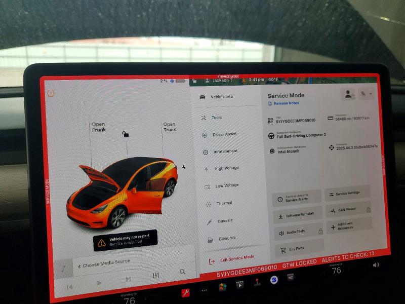 Aukcja sprzedaży 2021 Tesla Model Y, vin: 5YJYGDEE3MF069010, numer aukcji: 78223845