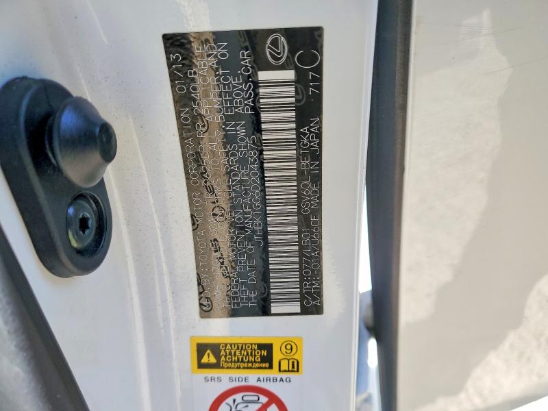 74636195 :رقم المزاد ، JTHBK1GG6D2043875 vin ، 2013 Lexus Es مزاد بيع