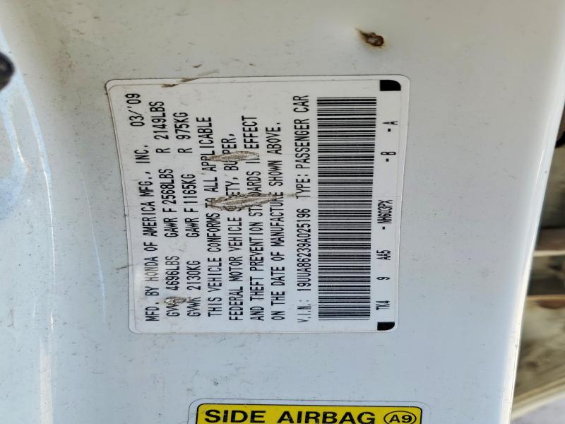 2009 Acura Tl მანქანა იყიდება აუქციონზე, vin: 19UUA86239A025196, აუქციონის ნომერი: 78074375
