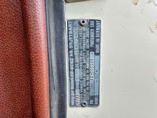 Продажа на аукционе авто 1972 Mercedes Benz 350, vin: 10704412000526, номер лота: 76376675