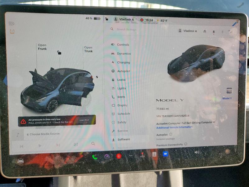 Aukcja sprzedaży 2024 Tesla Model Y, vin: 7SAYGDED4RF052024, numer aukcji: 78725575