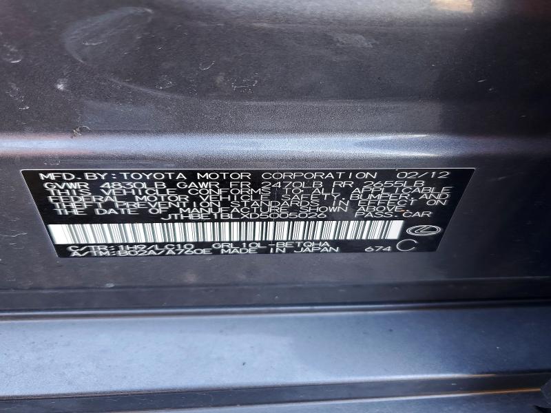 2013 Lexus Gs მანქანა იყიდება აუქციონზე, vin: JTHBE1BLXD5005026, აუქციონის ნომერი: 77520885
