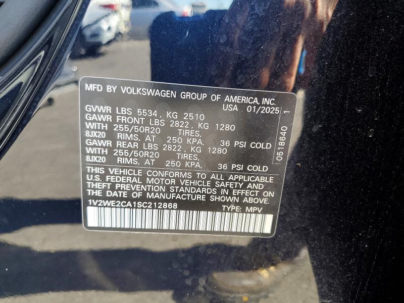 Продаж на аукціоні авто 2025 Volkswagen Atlas Cross Sport, vin: 1V2WE2CA1SC212868, номер лоту: 79486395
