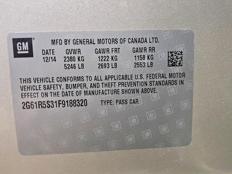 Продажа на аукционе авто 2015 Cadillac Xts, vin: 2G61R5S31F9188320, номер лота: 77011235