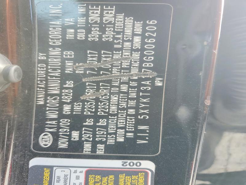 Продаж на аукціоні авто 2011 Kia Sorento, vin: 5XYKT3A17BG006206, номер лоту: 74989195
