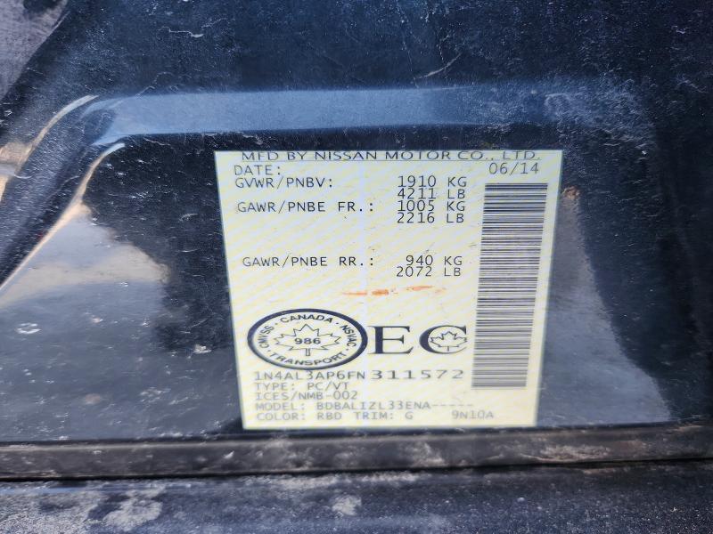 Продажа на аукционе авто 2015 Nissan Altima 2.5, vin: 1N4AL3AP6FN311572, номер лота: 75423985