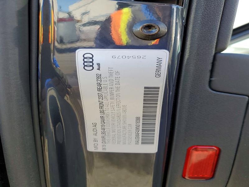Продажа на аукционе авто 2019 Audi A4, vin: WAUGMAF40KN018388, номер лота: 77004405