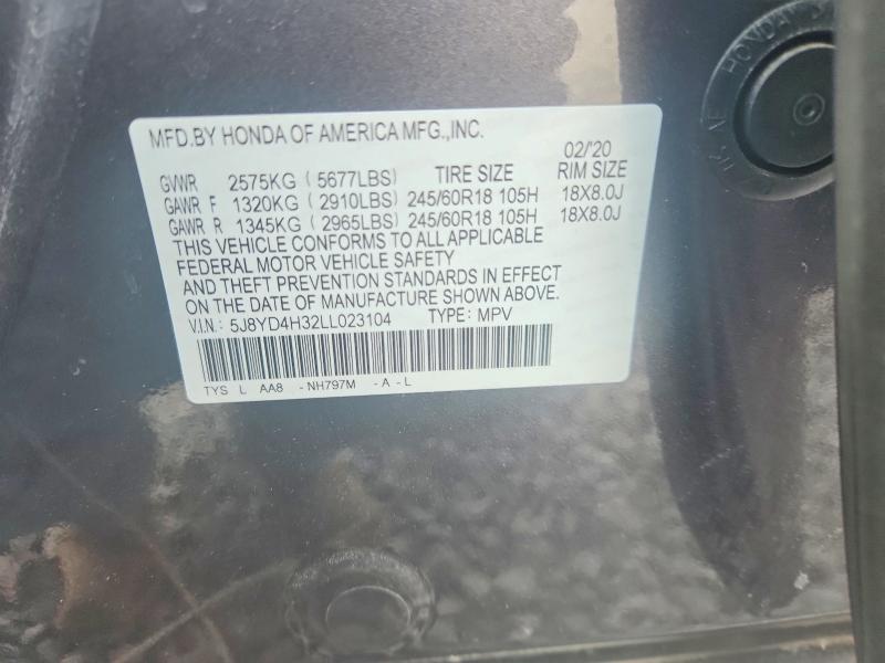 Продажа на аукционе авто 2020 Acura Mdx, vin: 5J8YD4H32LL023104, номер лота: 75751925