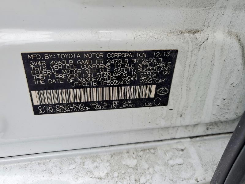 78679885 :رقم المزاد ، JTHCE1BL1E5022402 vin ، 2014 Lexus Gs 350 مزاد بيع
