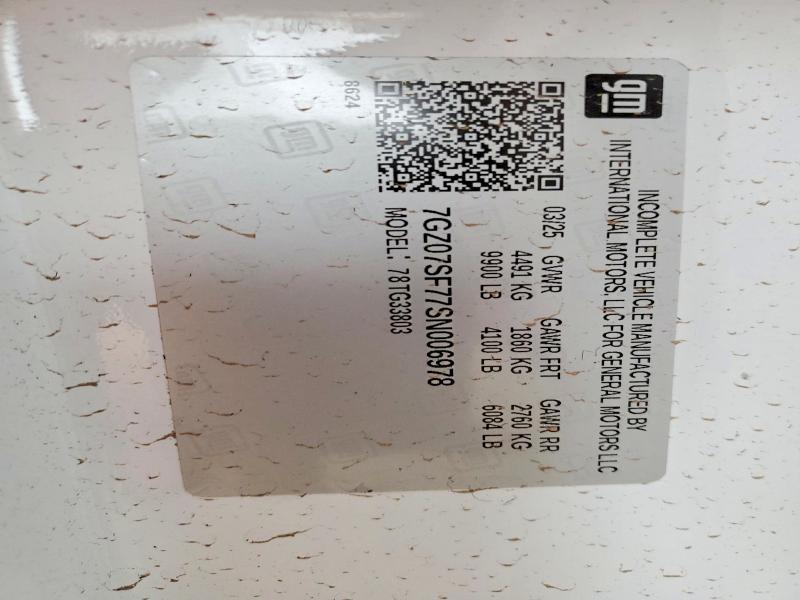 Aukcja sprzedaży 2025 Gmc Savana, vin: 7GZ07SF77SN006978, numer aukcji: 76738295