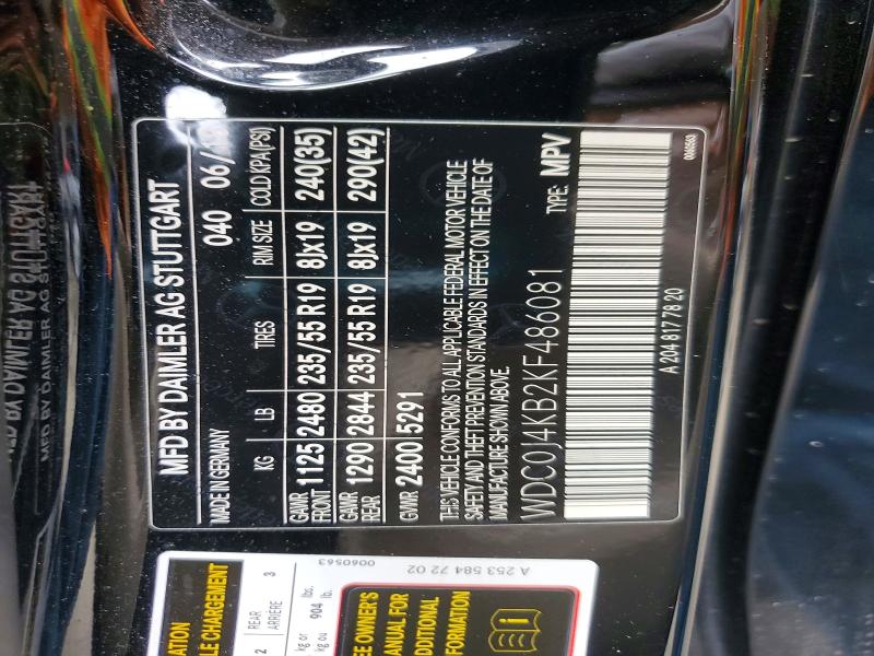 Продажа на аукционе авто 2019 Mercedes-benz Glc Coupe, vin: WDC0J4KB2KF486081, номер лота: 79478595