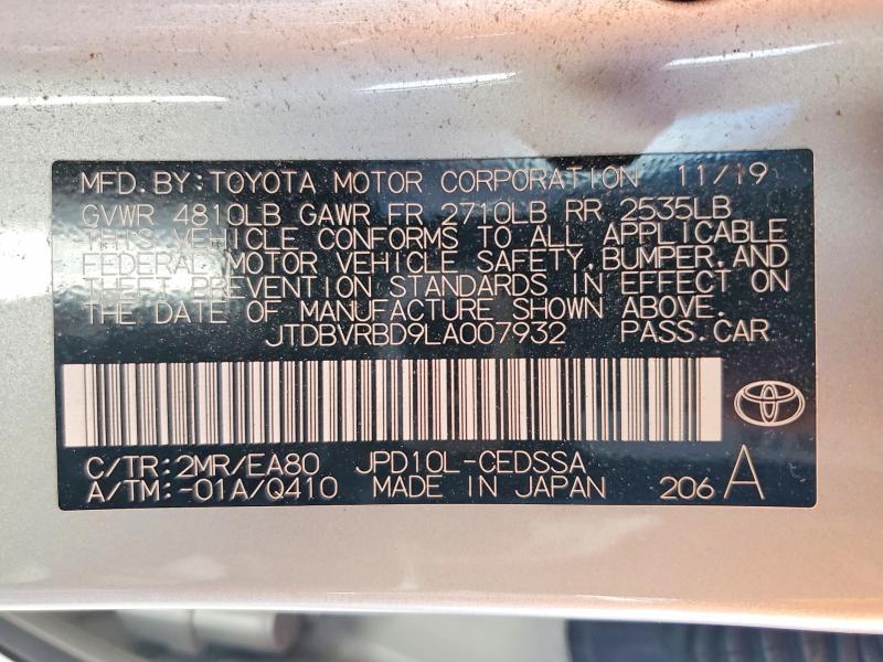 Aukcja sprzedaży 2020 Toyota Mirai, vin: JTDBVRBD9LA007932, numer aukcji: 78105945