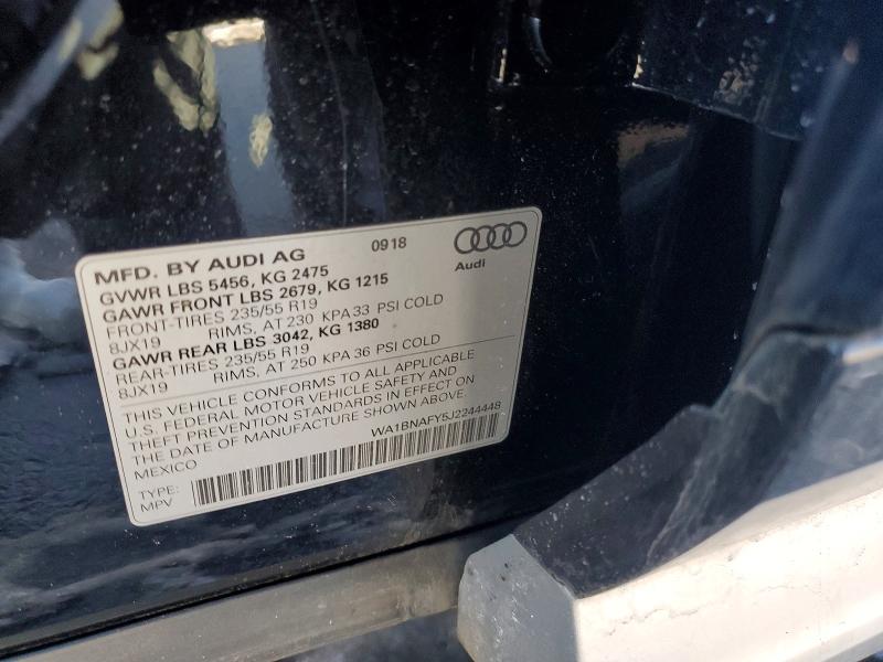 Продаж на аукціоні авто 2018 Audi Q5, vin: WA1BNAFY5J2244448, номер лоту: 79009845
