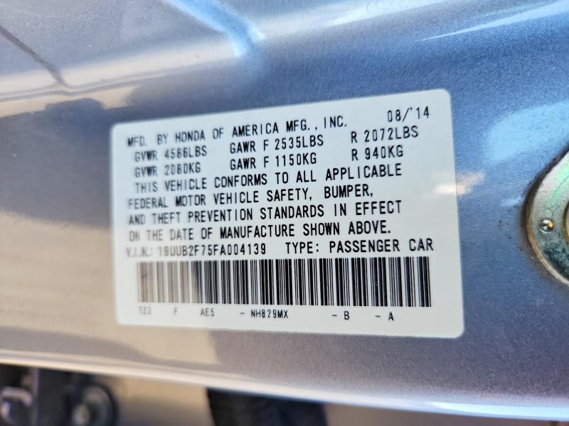 Aukcja sprzedaży 2015 Acura Tlx, vin: 19UUB2F75FA004139, numer aukcji: 76538435