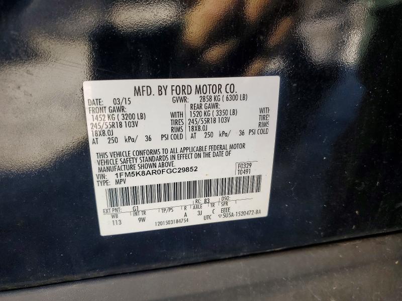 Aukcja sprzedaży 2015 Ford Explorer, vin: 1FM5K8AR0FGC29852, numer aukcji: 76217835