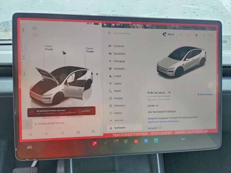Aukcja sprzedaży 2026 Tesla Model Y, vin: 7SAYGDEE8TF365626, numer aukcji: 76460115