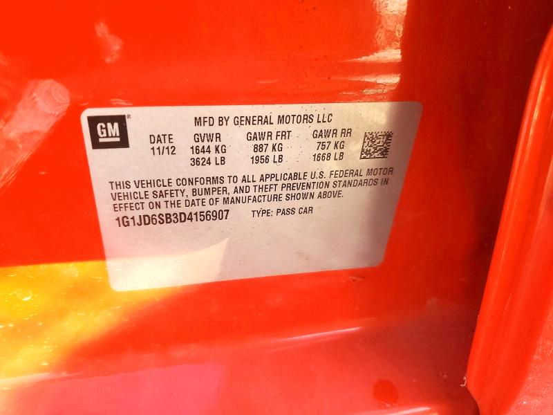 Продаж на аукціоні авто 2013 Chevrolet Sonic, vin: 1G1JD6SB3D4156907, номер лоту: 77342605